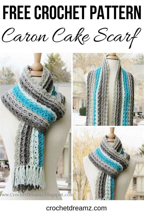 Ocean Waves Scarf Free Crochet Scarf Pattern Using Caron Cakes Yarn