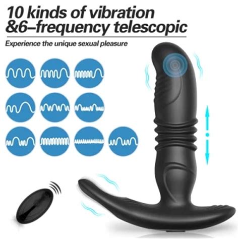 Vibration Thrusting Anal Vibrator Remote Control Prostate Massager