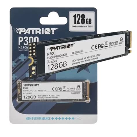 Ssd 128GB Patriot P300 M 2 2280 Nvme Pcie GEN3 X4 P300P128GM28 Submarino