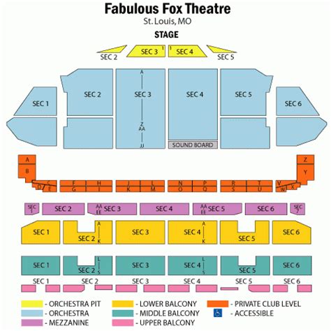 Fox Theater St Louis Seating Chart With Seat Numbers