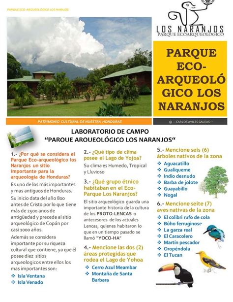 Laboratorio De Campo Parque Eco Arqueol Gico Los Naranjos Pdf