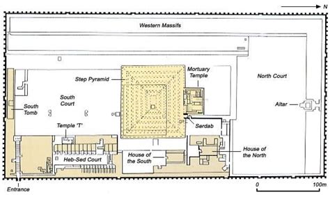 Funerary Complex Layout Of Djoser The Pyramid Of Djoser Or Zoser Or