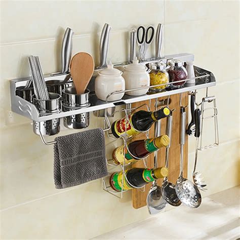 Multi Function Stainless Steel Rack Wall Hanger Kitchen Accessories