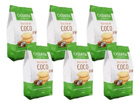 Kit Biscoito De Coco Sem Gl Ten Sem Soja Celivita G Mercadolivre