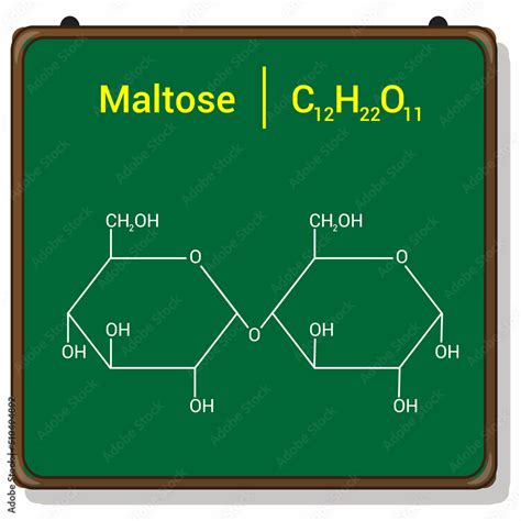 Chemical Structure Of Maltose C12H22O11 Stock Vector Adobe Stock