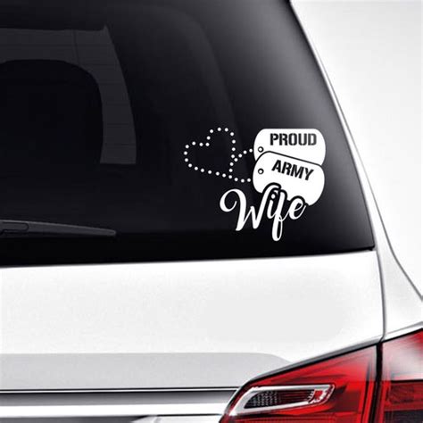 Proud Army Wife Decal Etsy