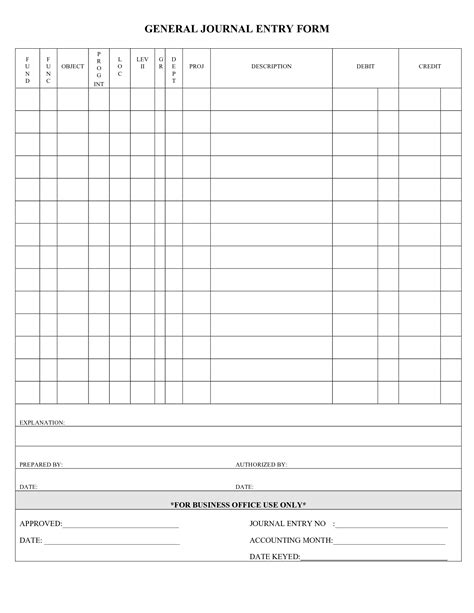 9 Best Images Of Printable Journal Entry Form Sample Journal Entry