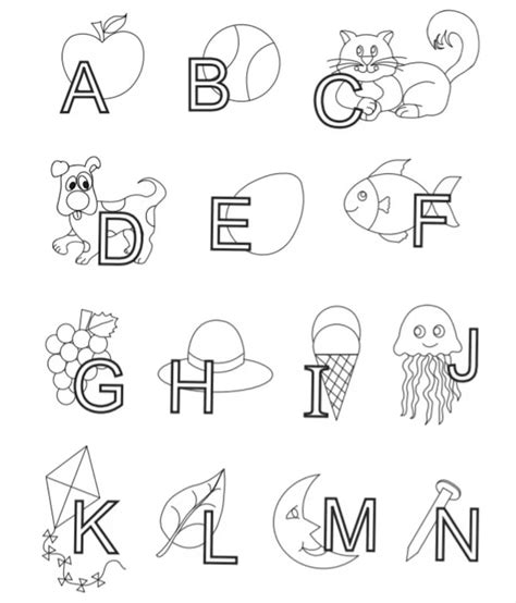 Alphabet And Letter A Z Sheet 1 Coloring Page Download Print Or