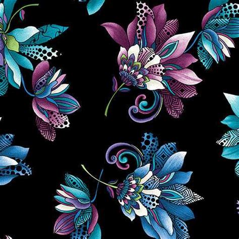Benartex Fabric Floral Blackmulti Do Not Categorize These Products