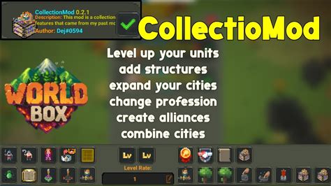 Level Up Your Units Merge Cities And More Worldbox Collectionmod