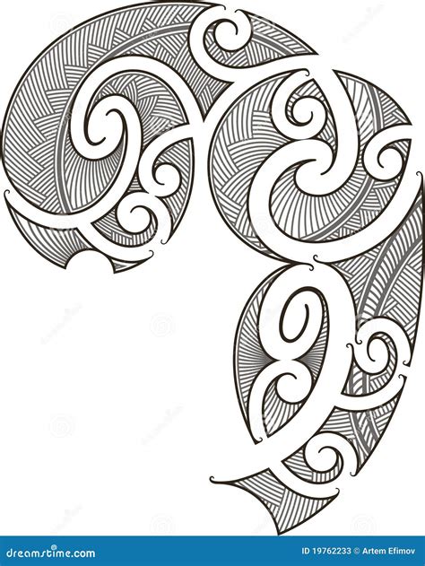 Maori tattoo design stock vector. Illustration of chest - 19762233