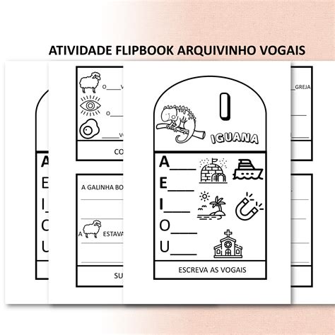 Atividades Flipbook Arquivinho Vogais Clécia Teixeira