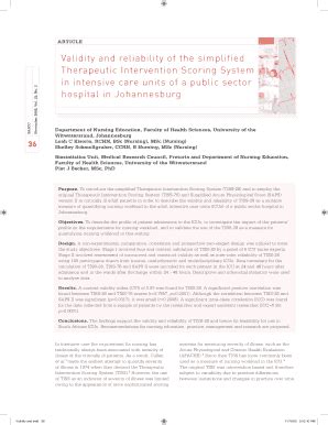 Fillable Online Validity And Reliability Of The Simplified Fax Email