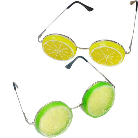 Tinton Life 2pcs Creative Unisex Lemon Shaped Eyeglasses Photography Props For Outdoor Indoor