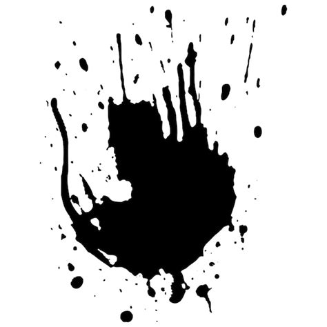 Premium Vector Vector Black Ink Drops And Paint Splashes Hand Drawn