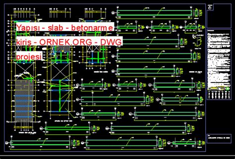 Proje Sitesi Yap S Slab Betonarme Kiri Autocad Projesi