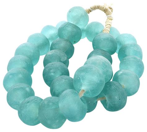 Aqua Sea Glass Beads Beach Style Home Decor By Bliss Home And Design