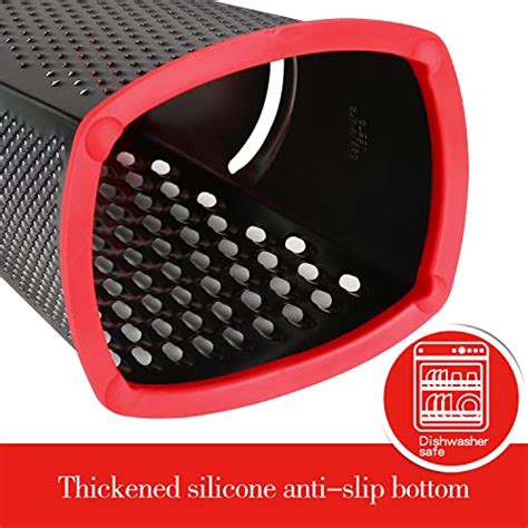 Ourokhome Box Grater With Container 4 In 1 Stainless Steel Manual