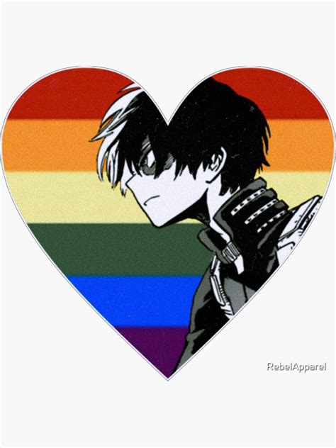 Gay Pride Shouto Todoroki Bnha Pride Mha Vintage Sticker For Sale By RebelApparel Redbubble
