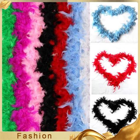 pCFJ_ 2M Feather Boa Strip Fluffy Craft Costume Hen Night Dressup ...