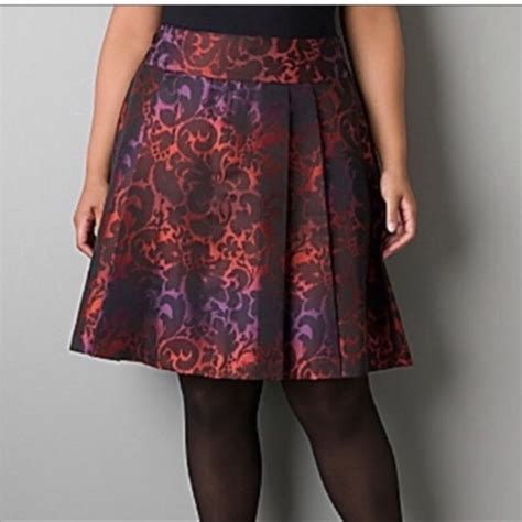 Lane Bryant Skirts Nwt Lane Bryant Shimmer Ombre Floral Skirt Sz8