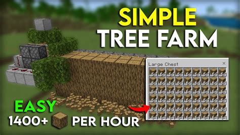 SIMPLE 1 19 TREE FARM TUTORIAL For Minecraft Bedrock MCPE Xbox PS4