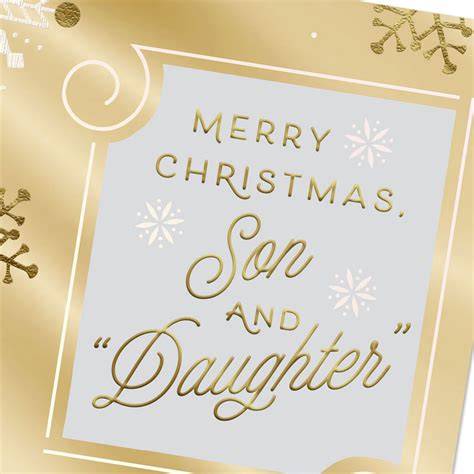 Joy Peace And Love Christmas Card For Son And Daughter In Law