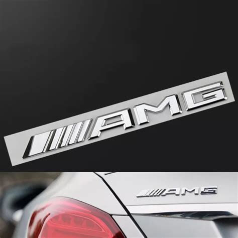 Mercedes Benz Amg Emblem Heckklappe Gl Nzend Silber Schriftzug Logo