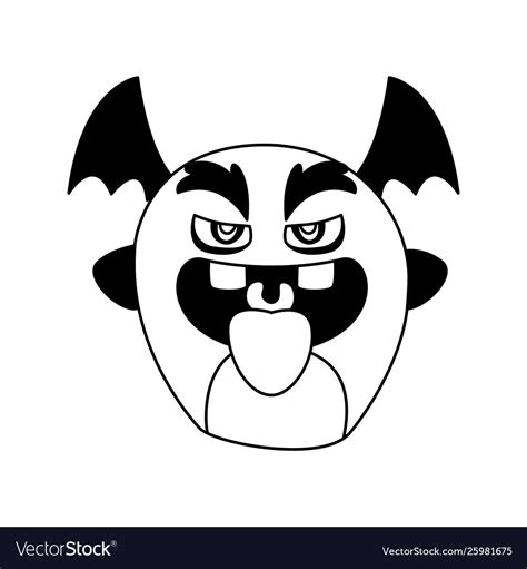 funny monster flying  wings character vector image