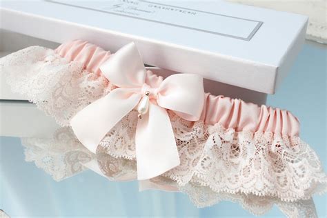 Blush Pink Garter Rose Gold Garter Blush Pink Wedding Etsy