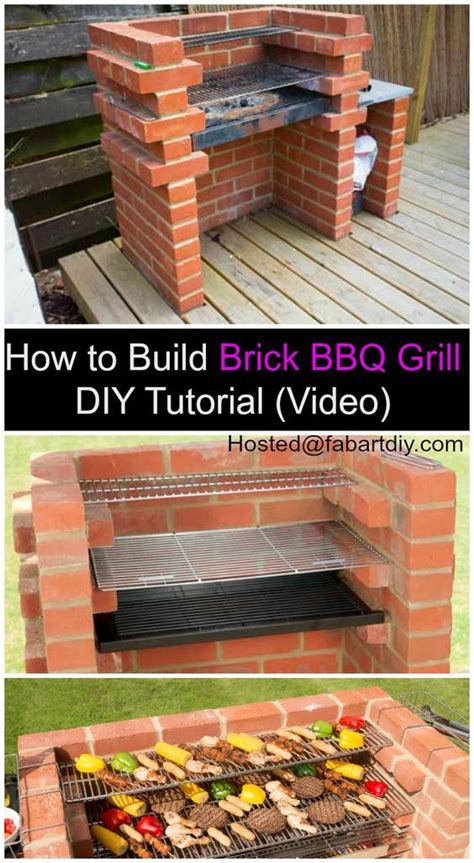 How To Build Brick Bbq Grill Diy Tutorial Video Diy Grill Brick