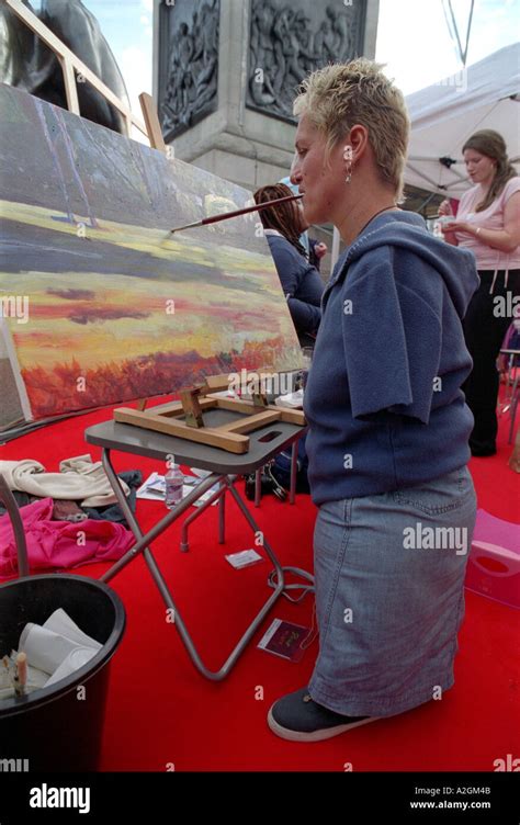 Artist Alison Lapper At Painting Event Art In The Square September