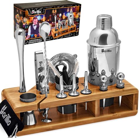 Elite Mixology Bartender Kit Cocktail Shaker Set By Barillio Drink