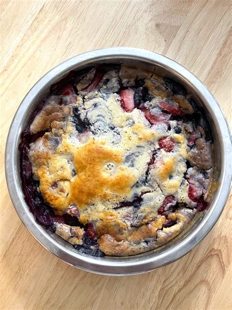 Easy Mixed Berry Cobbler With Bisquick Mix, Frozen Blueberries