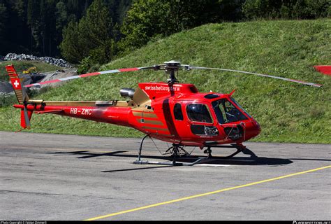 Hb Zmc Swiss Helicopter Eurocopter As B Ecureuil Photo By Fabian