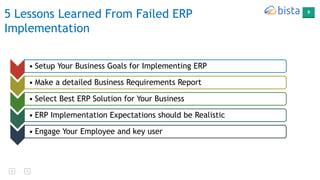 Lessons Learned From Failed ERP Implementation Webinar Presentation PPT