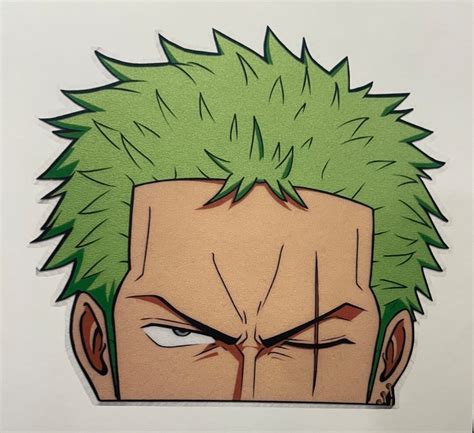 Zoro Peeking Anime Sticker Etsy