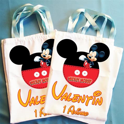 Bolsinha Ecobag Sacolinha Personalizada Mickey Mouse Elo