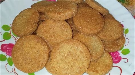 Wheat Flour Biscuits Without Oven Aata Sweet Biscuits Recipe No Bake