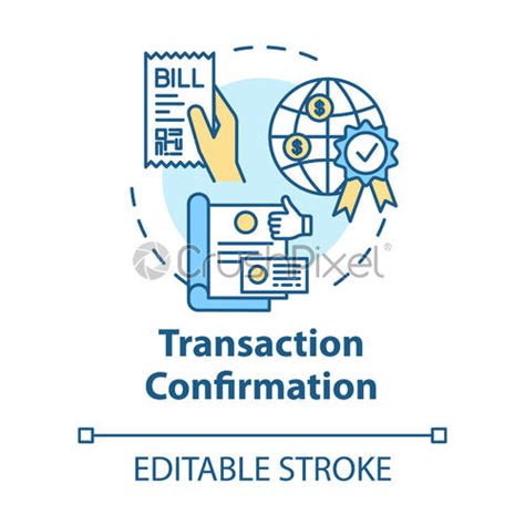 Transaction Confirmation Blue Concept Icon Money Transfer Financial