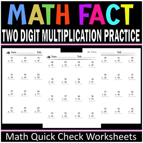 Multiplication Facts Worksheets Math Worksheets Library