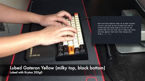 Lubed Gateron Yellow Typing Sound W Tofu Aluminum Case Brass Plate