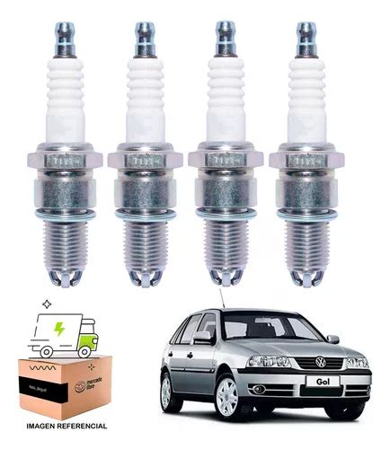 Pack 4 Bujia Comun Para Volkswagen Gol 1 6 1984 1991 Cuotas sin interés