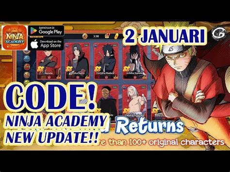 NEW UPDATE NARUTO NINJA ACADEMY GLOBAL GIFTCODES 2 JANUARI 2024 HOW