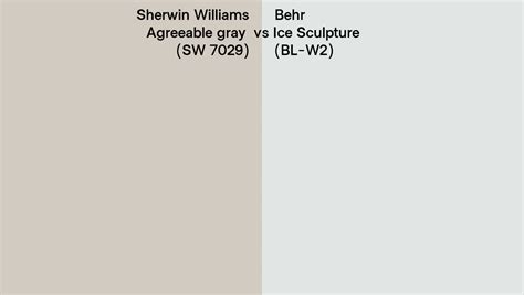 Sherwin Williams Agreeable Gray Sw Vs Behr Ice Sculpture Bl W