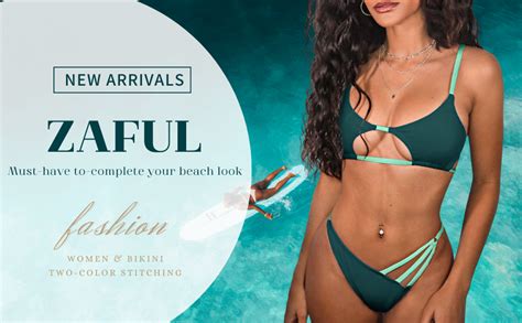 Amazon ZAFUL Conjunto de bikini para mujer traje de baño