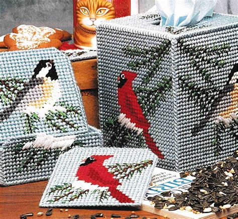 Plastic Canvas Cardinal Pattern Pdf Christmas Chickadee Etsy