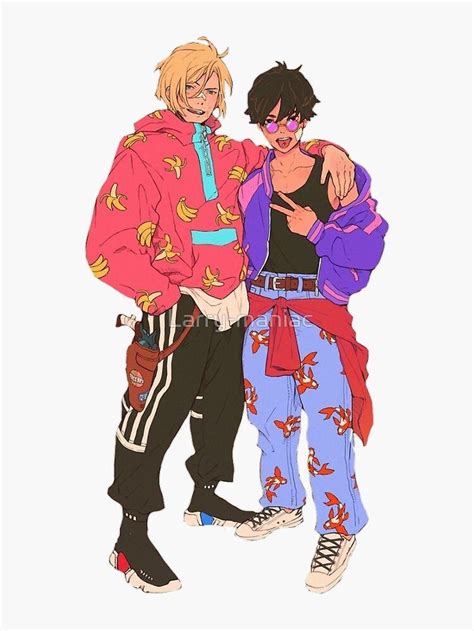 Ash And Eiji Banana Fish Sticker By Larry Maniac Fish Icon Youre My