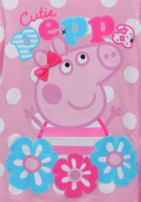 Toddler Peppa Pig Pink Ruffle Sleeve T Shirt