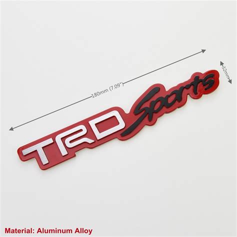 3d Car Sticker Metal Front And Rear Sign Trd Sports Logo Emblem Decal Replacement Badge Stickers